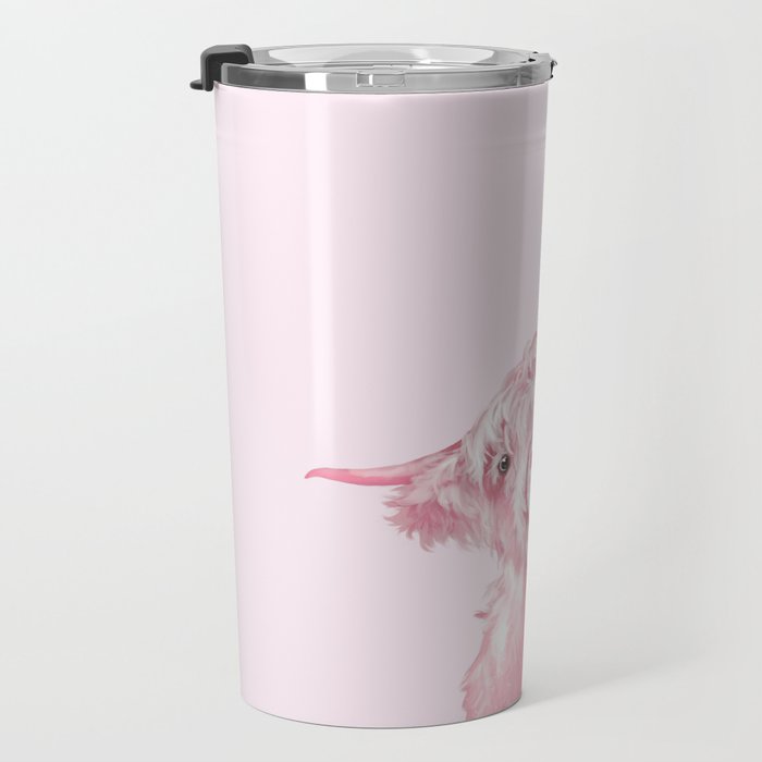 Highland Cow Pink Travel Mug Gallery Image 3