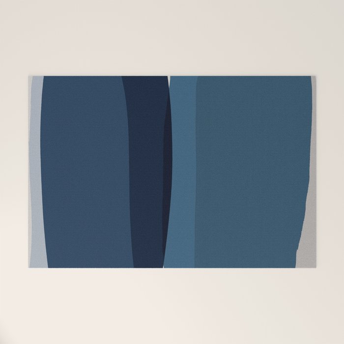 Modern Blue, Blue Painting, Blue Ombre Welcome Mat Gallery Image 1