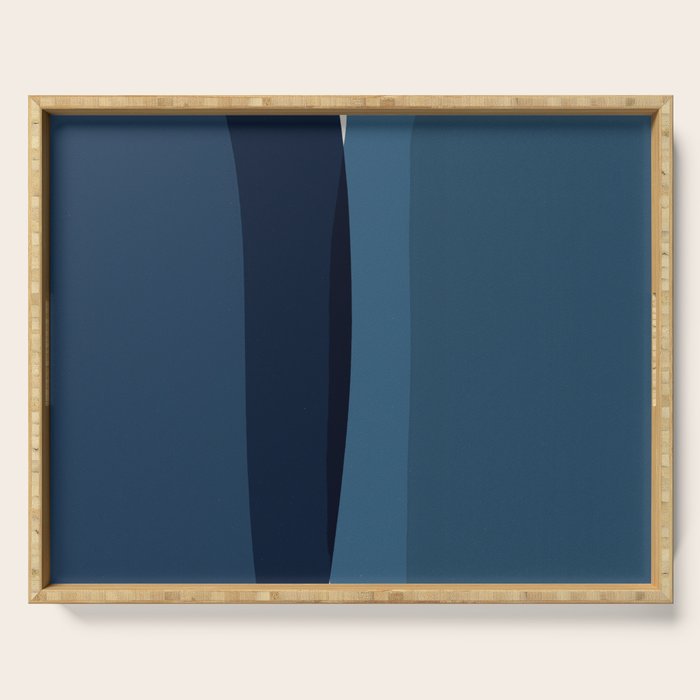 Modern Blue, Blue Painting, Blue Ombre Serving Tray Gallery Image 1