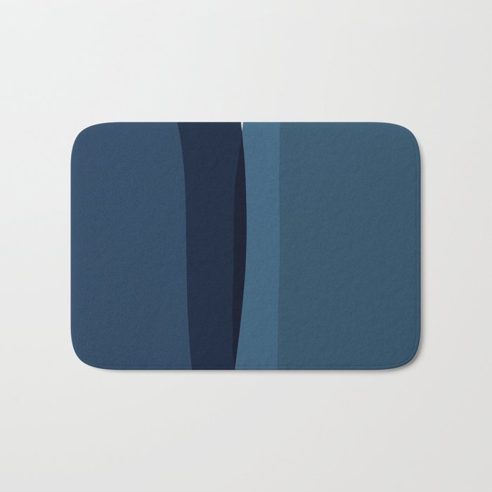 Modern Blue, Blue Painting, Blue Ombre Bath Mat Gallery Image 1