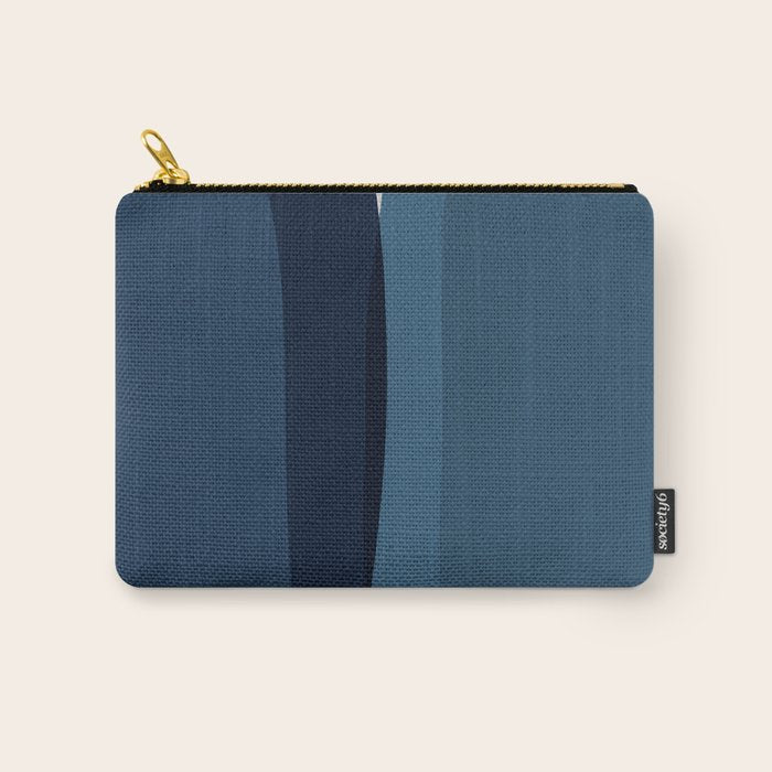 Modern Blue, Blue Painting, Blue Ombre Carry All Pouch Gallery Image 1
