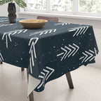 Pine Trees . Navy Tablecloth Gallery Image 3