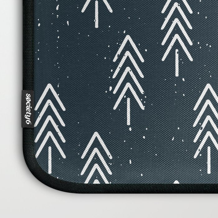Pine Trees . Navy Laptop Sleeve Gallery Image 3
