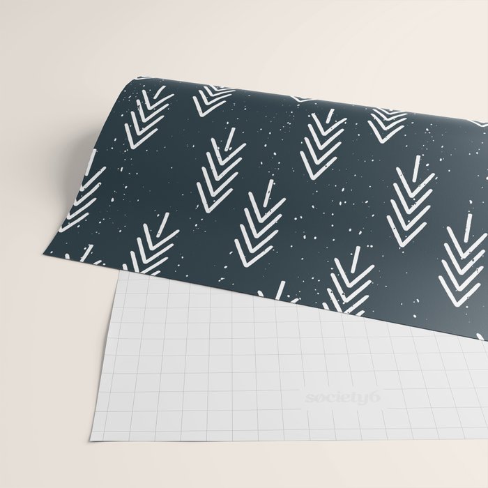 Pine Trees . Navy Wrapping Paper Gallery Image 2