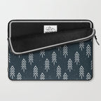Pine Trees . Navy Laptop Sleeve Gallery Image 2