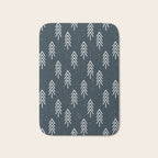 Pine Trees . Navy Bath Mat Gallery Image 1