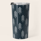 Pine Trees . Navy Travel Mug Gallery Image 3