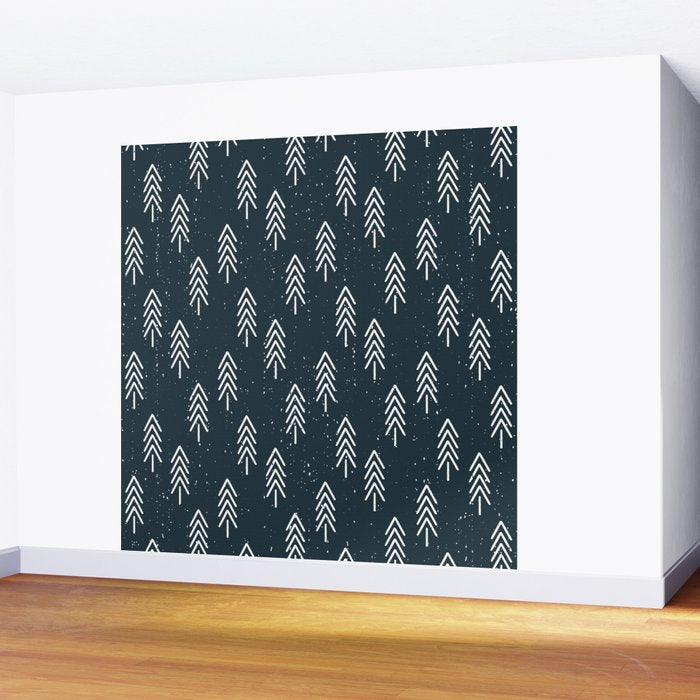 Pine Trees . Navy Wall Mural Gallery Image 2