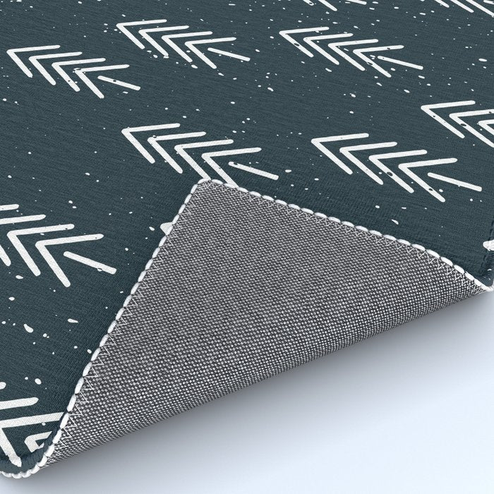 Pine Trees . Navy Rug Gallery Image 4