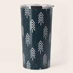 Pine Trees . Navy Travel Mug Gallery Image 1