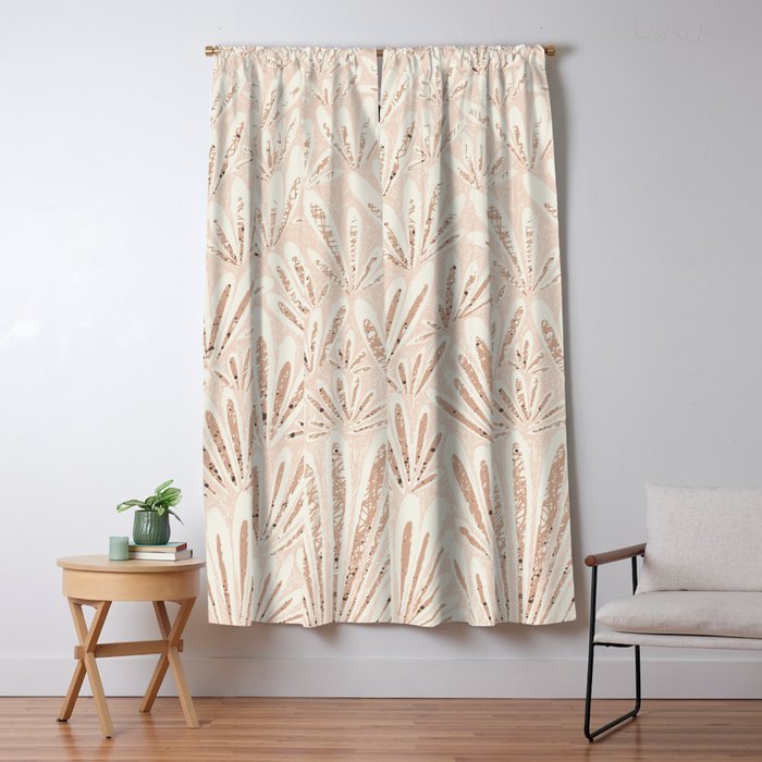 calming essentials meadow chalky rose Window Curtain Gallery Image 5