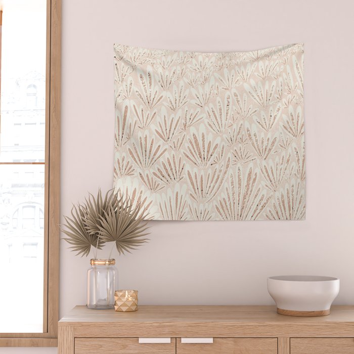 calming essentials meadow chalky rose Wall Tapestry Gallery Image 2