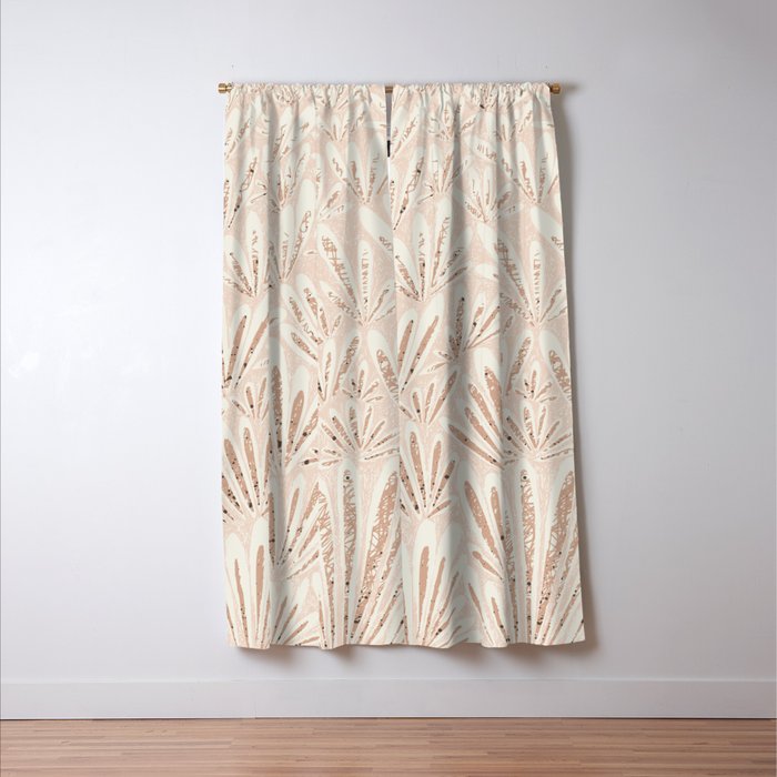 calming essentials meadow chalky rose Window Curtain Gallery Image 3