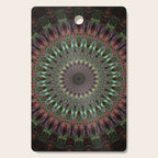 Purple and green mandala Cutting Board Gallery Image 1
