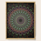 Purple and green mandala Serving Tray Gallery Image 1