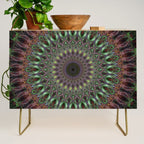 Purple and green mandala Credenza Gallery Image 1