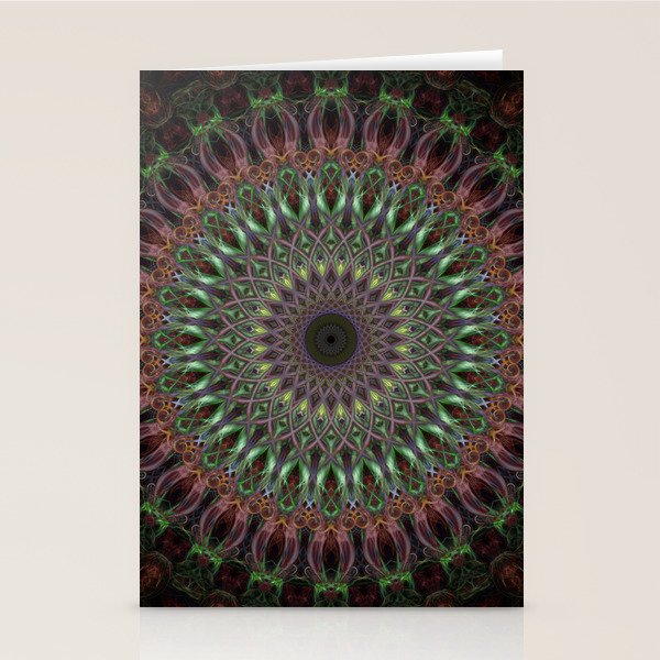 Purple and green mandala Stationery Card Gallery Image 2