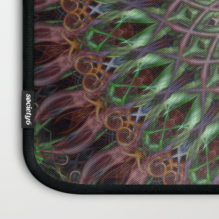 Purple and green mandala Laptop Sleeve Gallery Image 3