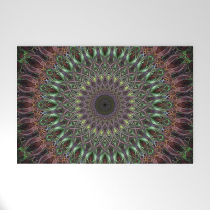 Purple and green mandala Welcome Mat Gallery Image 1