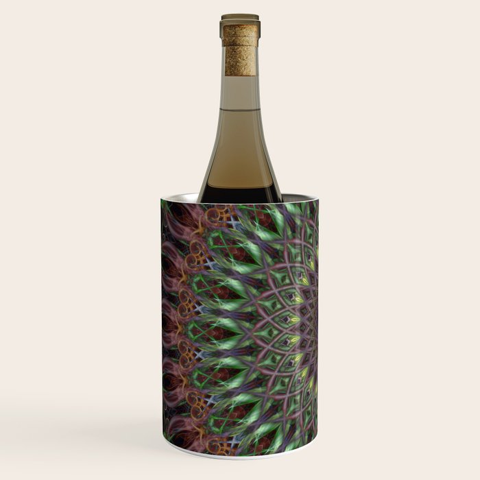 Purple and green mandala Wine Chiller Gallery Image 2