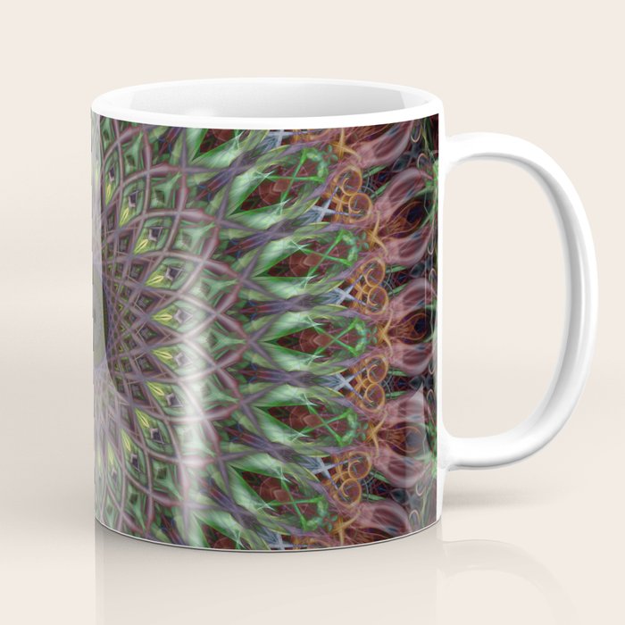 Purple and green mandala Coffee Mug Gallery Image 1