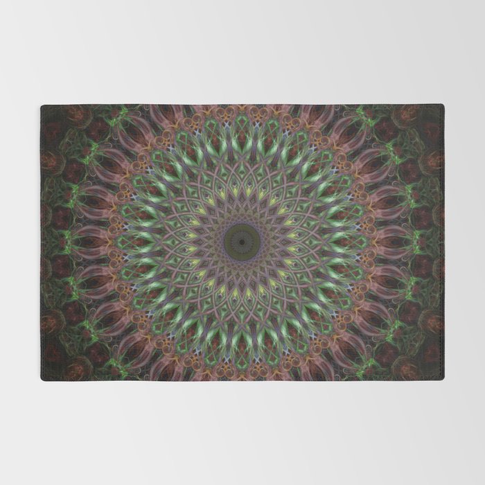 Purple and green mandala Rug Gallery Image 2