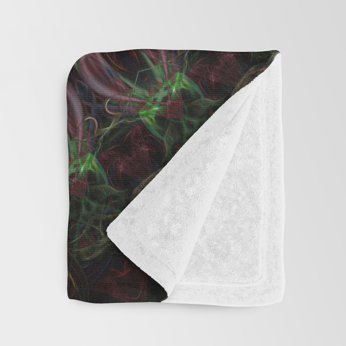 Purple and green mandala Throw Blanket Gallery Image 3