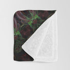 Purple and green mandala Throw Blanket Gallery Image 3