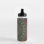 Purple and green mandala Water Bottle Gallery Image 2
