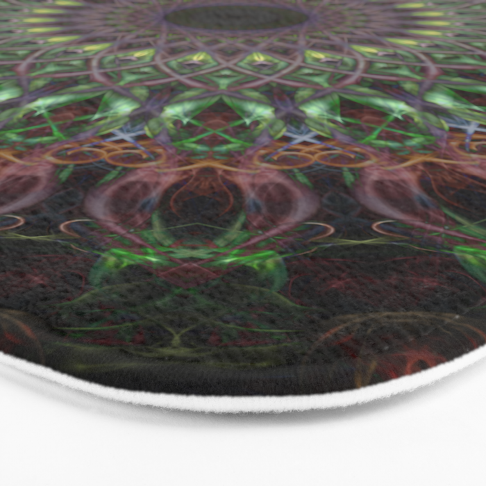 Purple and green mandala Bath Mat Gallery Image 3