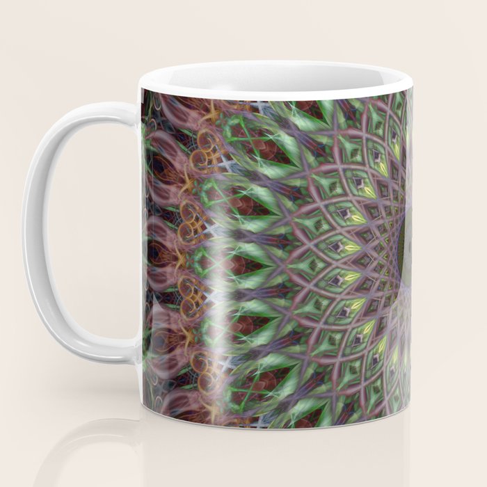 Purple and green mandala Coffee Mug Gallery Image 3