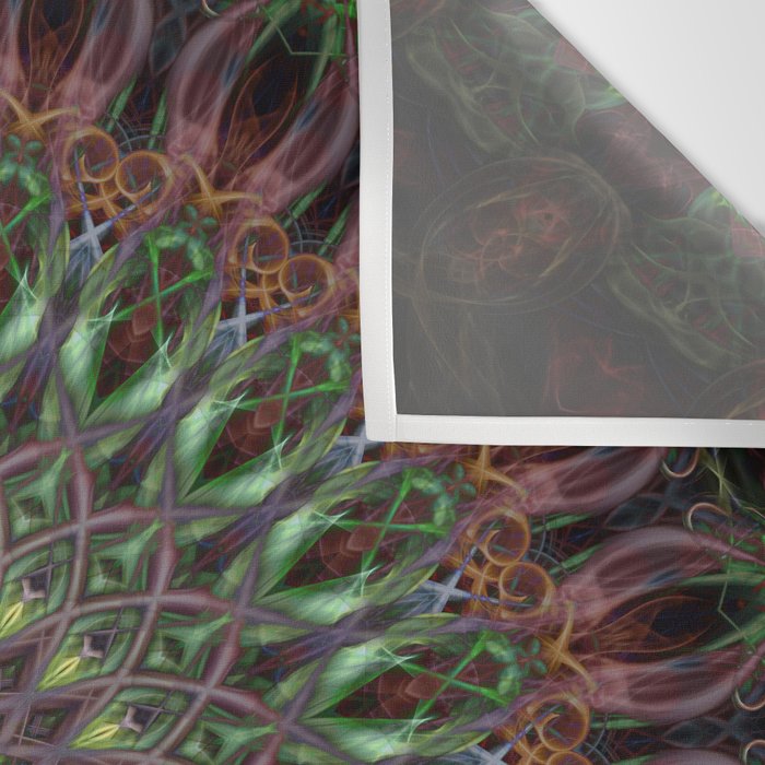 Purple and green mandala Wall Tapestry Gallery Image 3