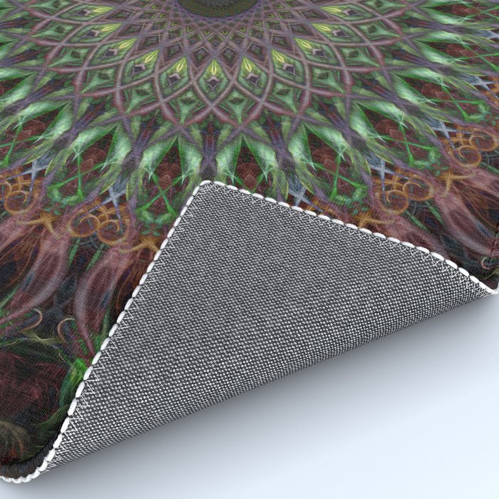 Purple and green mandala Rug Gallery Image 4
