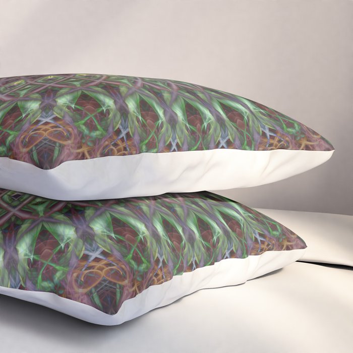 Purple and green mandala Pillow Sham Gallery Image 3