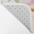 Beautiful Light Watercolor Painting Flower Pattern Floral Kingdom Bath Mat Gallery Image 2