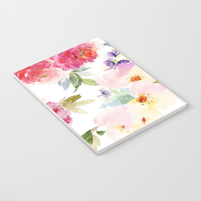 Beautiful Light Watercolor Painting Flower Pattern Floral Kingdom Notebook Gallery Image 3