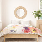 Beautiful Light Watercolor Painting Flower Pattern Floral Kingdom Duvet Cover Gallery Image 3