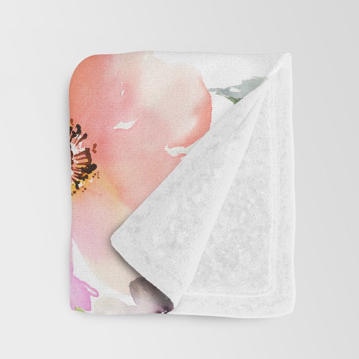 Beautiful Light Watercolor Painting Flower Pattern Floral Kingdom Throw Blanket Gallery Image 3