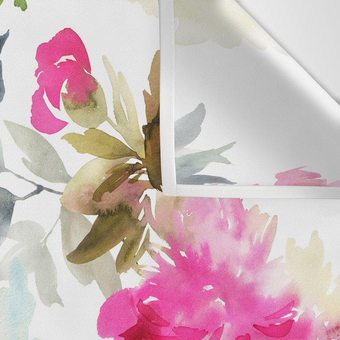 Beautiful Light Watercolor Painting Flower Pattern Floral Kingdom Wall Tapestry Gallery Image 3
