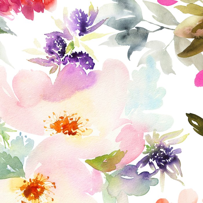 Beautiful Light Watercolor Painting Flower Pattern Floral Kingdom Coffee Mug Gallery Image 2