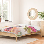 Beautiful Light Watercolor Painting Flower Pattern Floral Kingdom Duvet Cover Gallery Image 2