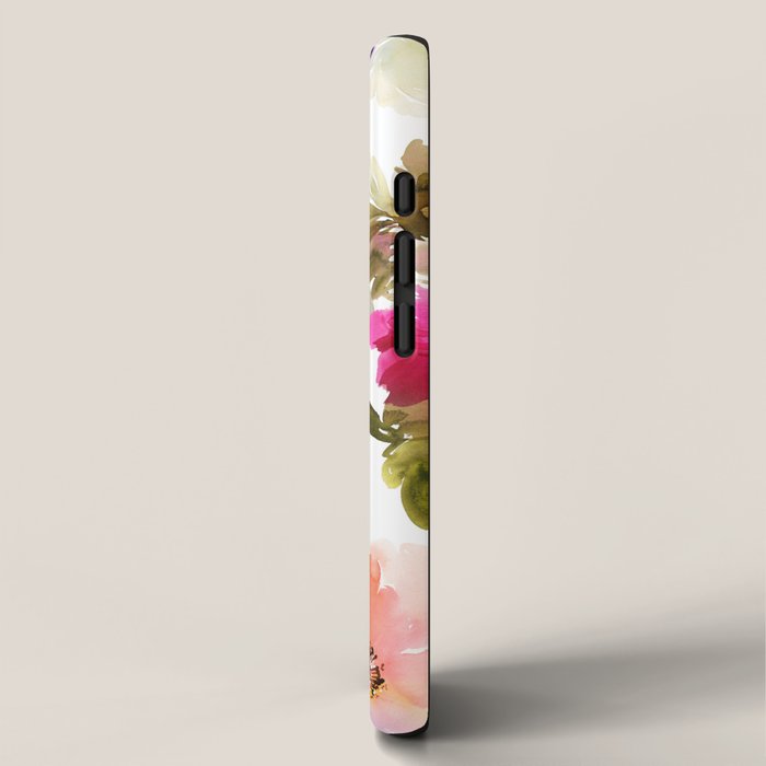 Beautiful Light Watercolor Painting Flower Pattern Floral Kingdom iPhone Case Gallery Image 2