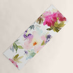 Beautiful Light Watercolor Painting Flower Pattern Floral Kingdom Yoga Mat Gallery Image 1