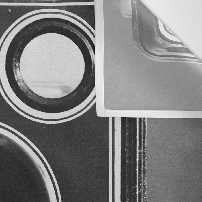 Vintage Brownie Kodak camera still life - retro film analog photography - black and white print Wall Tapestry Gallery Image 3