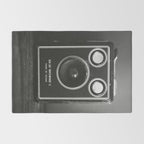 Vintage Brownie Kodak camera still life - retro film analog photography - black and white print Rug Gallery Image 2