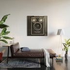 Vintage Brownie Kodak camera still life - retro film analog photography - black and white print Wood Wall Art Gallery Image 2