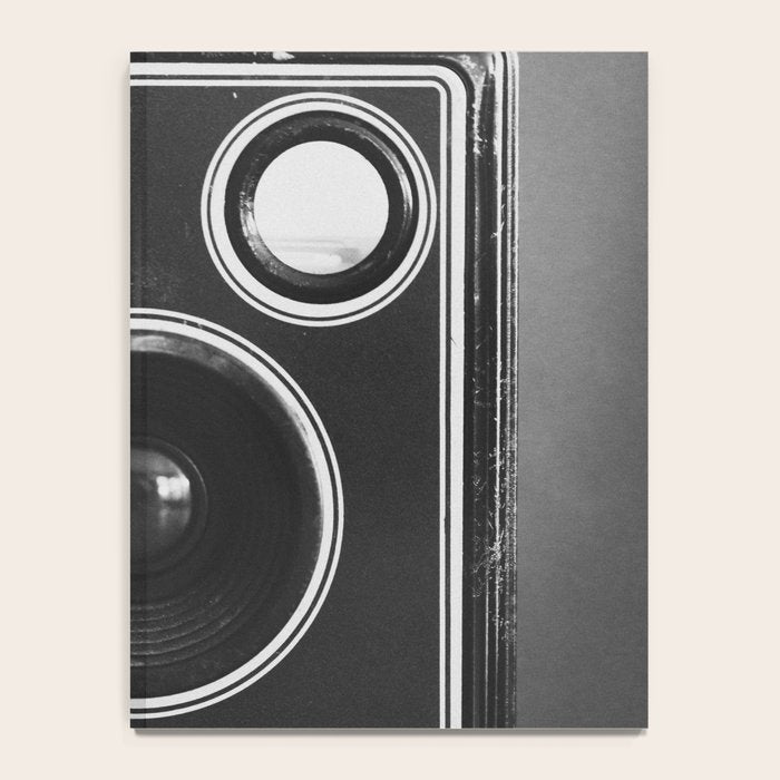 Vintage Brownie Kodak camera still life - retro film analog photography - black and white print Notebook Gallery Image 4
