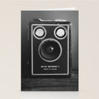 Vintage Brownie Kodak camera still life - retro film analog photography - black and white print Stationery Card Gallery Image 2