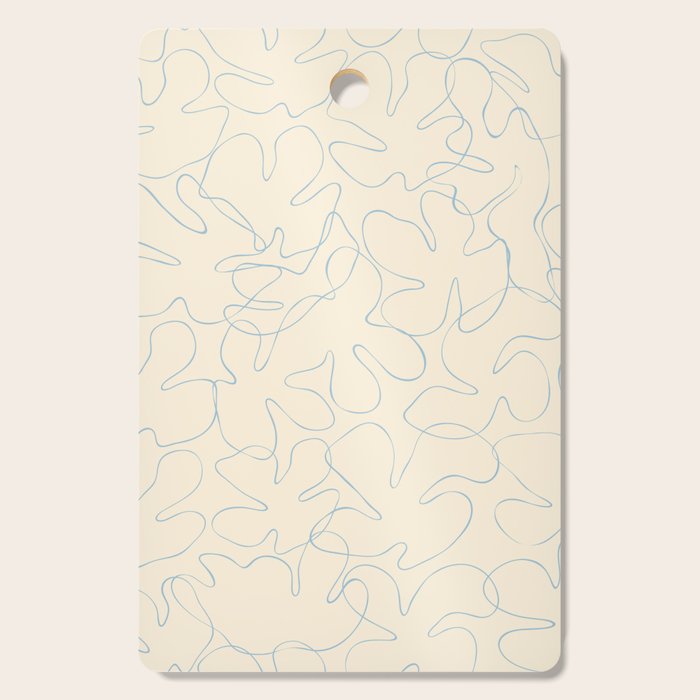 Abstract floral petal line art pattern Cutting Board Gallery Image 1