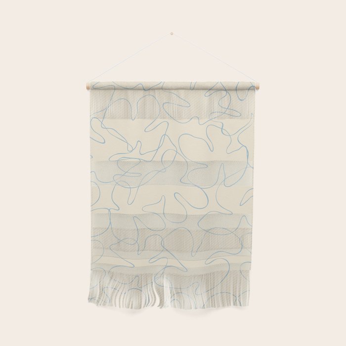 Abstract floral petal line art pattern Wall Hanging Gallery Image 1